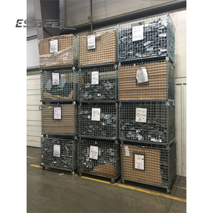 Scatola per pallet in acciaio per saldatura stucking in metallo impilabile pieghevole su misura pesante - Product Image 6