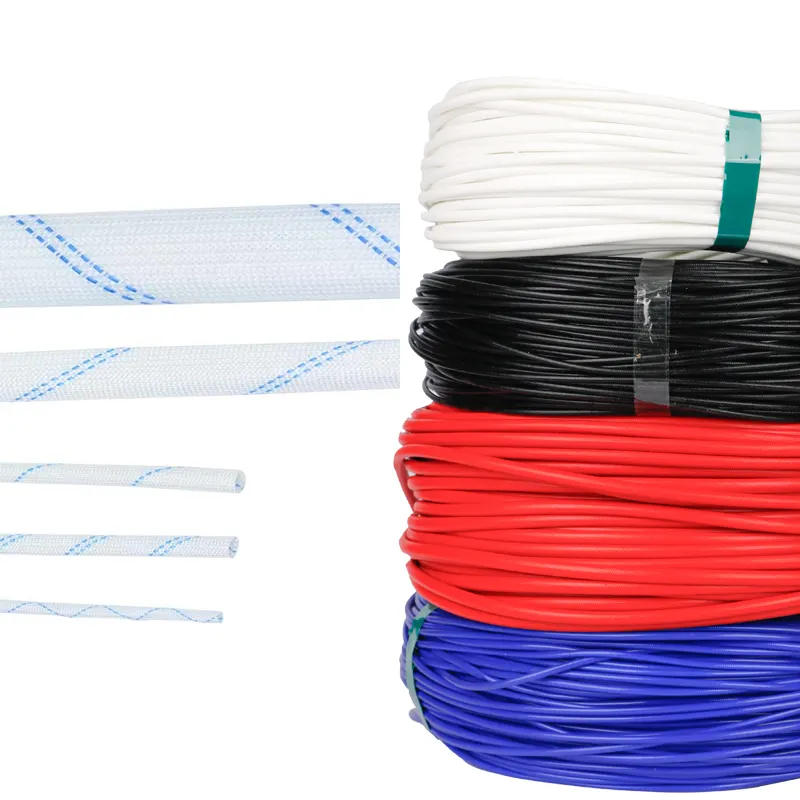 2715 fiberglass sleeve tube insulation sleeving fireproof heat resistance 1.5 KV 2715 pvc insulation silicone fiberglass sleeve