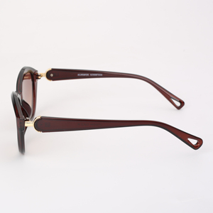Lunettes de soleil tendance pour femmes OEM, protection UV400, monture PC à bordure complète, verres AC, couleur Pantone disponible, emballage personnalisé, style œil de chat - Product Image 3