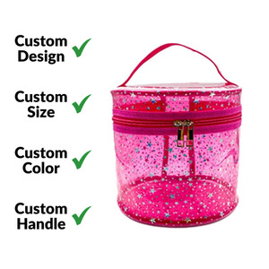Customized Star Pattern Clear PVC Handbag Waterproof and Durable with Zipper Closure Fashionable Portable <strong>Cosmetic</strong> <strong>Bag</strong> - Product Image 6