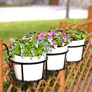 Garde-corps <span class=keywords><strong>suspendu</strong></span> <span class=keywords><strong>jardinière</strong></span> fer Art paniers suspendus <span class=keywords><strong>support</strong></span> de Pot de fleur <span class=keywords><strong>support</strong></span> de plante sur le Rail - Product Image 3