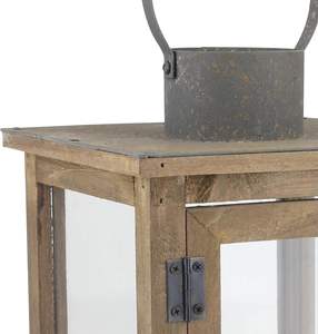 Farol de Madera Rústico Moderno para Interiores y Exteriores, Decoración Elegante para Mesa o Pared - Product Image 4