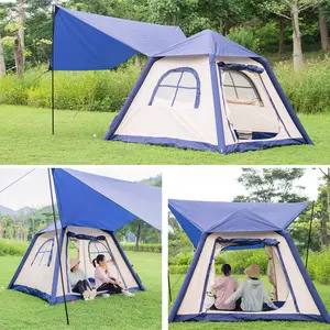 zelt im freien aufblasbare pumpe automatisch aufblasbar doppelbedeckung schnelles Öffnen zelt camping mit wanderzelt für strand