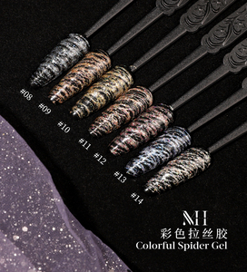 Gel de dessin élastique pour nail art OEM ODM, gel araignée réfléchissant à haute pigmentation, pot de 5g10g, <span class=keywords><strong>argent</strong></span>, or, 14 couleurs, nouveau gel araignée <span class=keywords><strong>pailleté</strong></span> - Product Image 5