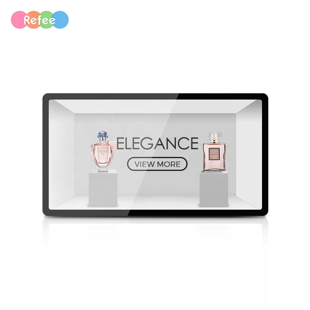 Transparent Lcd Video Display Box Touch Screen Product showcase Android Advertising Player Digital Signage
