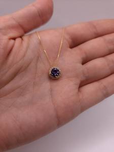 Collar con Colgante de Lujo en Forma de Cisne con Engaste de Oro de 14K y Alejandrita, Piedra de Nacimiento de Junio para Mujer, Elvora Gems - Product Image 5