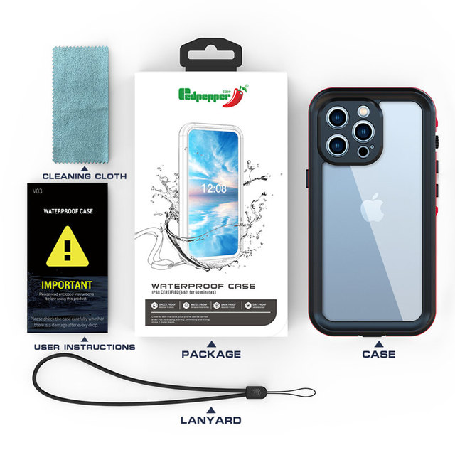 IP68 Full Sealed Underwater Case for iPhone 13 12 Pro Max Waterproof case Shockproof Diving Cover for iPhone 12 Mini Coque