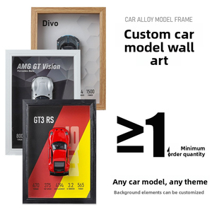 Voiture miniature 1:32 en métal, cadre 3D, jouet créatif, décoration murale, ornement de chambre, cadeau d'anniversaire, nouveau produit 2026, modèle de voiture en métal - Product Image 2