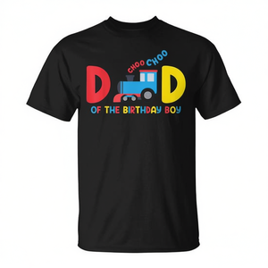 T-shirt assorti pour la famille, papa du gamin d'anniversaire, Choo Choo Train - Product Image 3