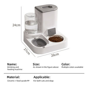 Distributeur automatique d'eau et de nourriture pour animaux domestiques, grande capacité, antidérapant, 2 <span class=keywords><strong>en</strong></span> 1, écologique, <span class=keywords><strong>en</strong></span> PP, moderne, étanche, pour chats et chiens - Product Image 6