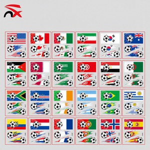 2026 Soccer Fan Temporary Tattoos Eco-Friendly National Flag Face Body Stickers Football Fan Promotional Event Giveaways