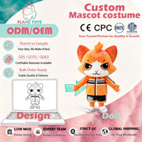 Mascotte personnalisée haute visibilité avec moule intérieur en EVA durable pour événements scolaires, testée pour la sécurité
