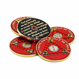 Chất Lượng Cao Tùy Chỉnh Miễn Phí Thiết Kế AA Sober Coins <span class=keywords><strong>Token</strong></span> Huy Chương Phục Hồi Sobriety Chip Tùy Chỉnh Đồng Xu - Product Image 5