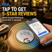 Carte NFC SIKA pour avis Google, carte de visite, carte de membre, puce NTAG213, étanche, paiement hôtelier