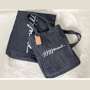 Bolsa de lona de algodón de 24 pulgadas para Vaqueros, bolsa de playa abierta portátil, bolsillo, diseño magnético, nuevo diseño, bolsa de compras de algodón suave - Product Image 2