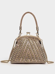 2026 New Fashion Luxury Diamond Evening Bag Handmade Diamond Bucket Bags Rhinestone Purse Handbag for Women with Chain Strap - Product Image 2