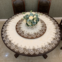 Nappe de table ronde de luxe en jacquard ajouré, double face, brodée, en dentelle, pour salle à manger, hôtel, banquet, fête, décoration de la maison