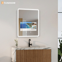 STANHOM Miroir TV intelligent LED Android 11 mural avec écran tactile de 21,5 pouces en stock