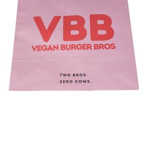 Sac d'emballage personnalisé en papier kraft blanc avec poignée torsadée pour les achats, les cadeaux, les aliments à emporter, avec impression de votre propre logo - Product Image 3