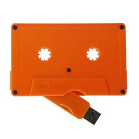 Nouveau cadeau promotionnel Clé USB 2.0 en plastique rouge noir blanc 4 Go-128 Go Cassette Logo personnalisé