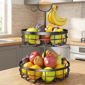 Cesta de Frutas Moderna y Ecológica de Alambre de Hierro, Duradera, para Cocina y Mesa de Comedor, Organizador de Almacenamiento Abierto - Product Image 2