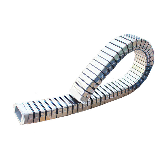 DGT Flexible Enclosed Type Steel Wire Carrier Electric Cnc Cable Drag protection Chain
