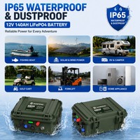 EU-Lagerbestand Tragbare Outdoor-Camping-Angelboot-Lithiumbatterie 12V 24V 100Ah 140Ah 200Ah LiFePO4-Batterie Solarenergie-Kit