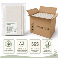 Carnet à couverture rigide en lin écologique avec élastique, personnalisable, idéal comme cadeau d'affaires, journal intime, OEM