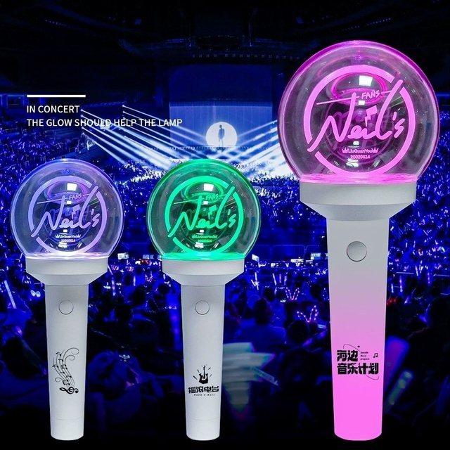 Custom LOGO K-pop Light Stick with LED Glowing Concert Cheering Props for Diwali Ramadan Graduation