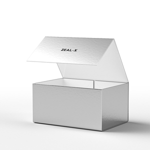 Chất lượng cao cứng nhắc các tông từ giấy bạc Hộp bạc gương đóng mở hộp quà tặng cho chăm sóc da bao bì - Product Image 1