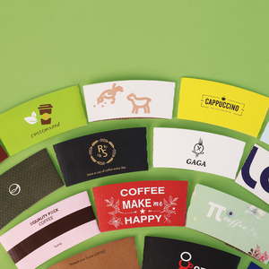 Manchon personnalisé en <span class=keywords><strong>carton</strong></span> ondulé naturel brun, blanc, noir, doré pour <span class=keywords><strong>gobelets</strong></span> en papier à boissons chaudes ou froides - Product Image 3