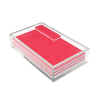 Boîte à tuiles de mahjong en acrylique transparent personnalisée, vide, transparente, pour présenter vos jolies tuiles de mahjong