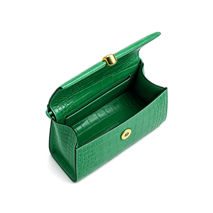 Free Sample Custom LOGO <strong>Green</strong> Luxury Vegan Plain Leather Women Handbags Ladies Crossbody Bags OEM ODM Custom Logo Women <strong>Purses</strong> - Product Image 3