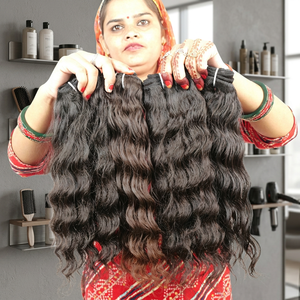 <b>Cheap</b> women Bundle No chemical processed hair curly silky and soft unprocessed Virgin natural black color human hair <b>extensions</b> - Product Image 1