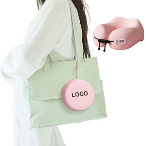 2026 Promotion Custom Drawstring <b>Memory</b> <b>Foam</b> Soft U-Shaped Neck Pillow for Travel - Product Image 3