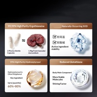 Capsules de Glutathion en Bouteille Photon Virale Douyin, Fabrication OEM sous Contrat, Petite Bouteille Violette, Personnalisation de Marque Privée OEM