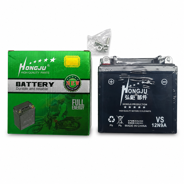 12V 9Ah Lead Acid Motorcycle Battery 12N9A Dry Charged High Performance Motorbike Starting Battery