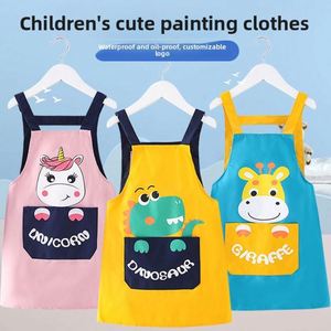 Bata de pintura impermeable de algodón para niños, diseño de uso invertido para arte y jardín de infantes, para niños y niñas, para fiestas - Product Image 2