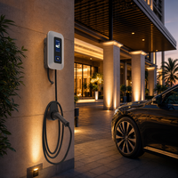 Borne de recharge murale AC 32A 22kW NECS Silver EVSE, corps métallique IP55 Type 2, pour usage extérieur, certifiée CE