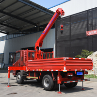 Grue télescopique montée sur camion LUGONG de 4 tonnes avec moteur Weichai, système hydraulique, hauteur de levage de 2 à 20 m pour travaux de construction