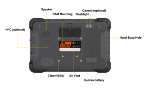 10 inch Android 9.0 xe máy tính bảng AHD máy ảnh RS232 RS485 gpios có thể xe buýt công nghiệp sử dụng 2GB thiết kế gồ ghề GPS + GLONASS Qualcomm - Product Image 5