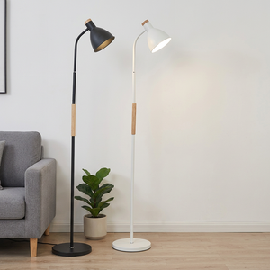 Lampe de sol verticale réglable en hauteur, style nordique européen simple et créatif, en fer, LED E27, pour salon, bureau - Product Image 2