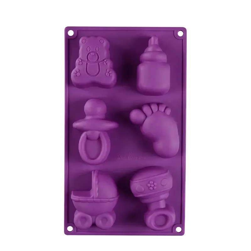 100% in Silicone per uso alimentare novità giocattolo per bambini Design per capezzoli 3d Mini stampi per torte