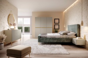 <span class=keywords><strong>Armario</strong></span> Independiente de Madera MDF Blanco Acanalado Contemporáneo Personalizado con Tiradores Metálicos, 3 Puertas Extensibles, para Dormitorio, Sala de Estar o Escuela - Product Image 3