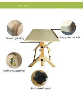 Caballete de madera de alta resistencia profesional, <span class=keywords><strong>mesa</strong></span> de dibujo de ingeniería, elevación, inclinación, venta al por mayor - Product Image 2