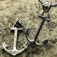 Yiwu Aceon – pendentif ancre gravé en acier inoxydable pour hommes, motif texte estampé personnalisé, amoureux des pirates, Punk