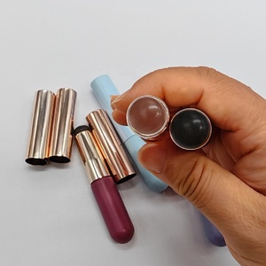 Applicatore in Silicone a Testa Tonda per Balsamo Labbra, Rossetto, Lucidalabbra, Tinta, <span class=keywords><strong>Maschera</strong></span>, Pennello per Trucco Labbra con Cappuccio Antipolvere, Applicatore per Correttore - Product Image 3