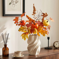 Décoration murale artisanale en mousse à thème floral d'automne, branche de citrouille faite à la main, décoration festive, décoration de table de Thanksgiving