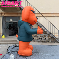 Mascotte gonflable adorable en forme de chien, personnage de dessin animé gonflable pour la publicité extérieure