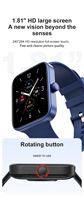 Reloj Deportivo en Oferta, Reloj Inteligente de 1.81 Pulgadas con Modo Multideportivo, Monitoreo de Frecuencia Cardíaca y Seguimiento del Sueño